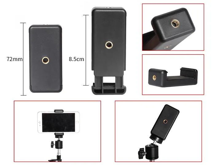 Kẹp Điện Thoại 2 Lỗ Ốc 1/4