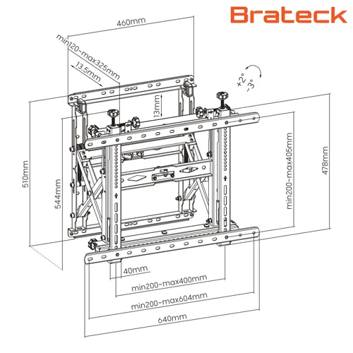 Giá treo màn hình ghép Brateck LVW13-46T (45-70)
