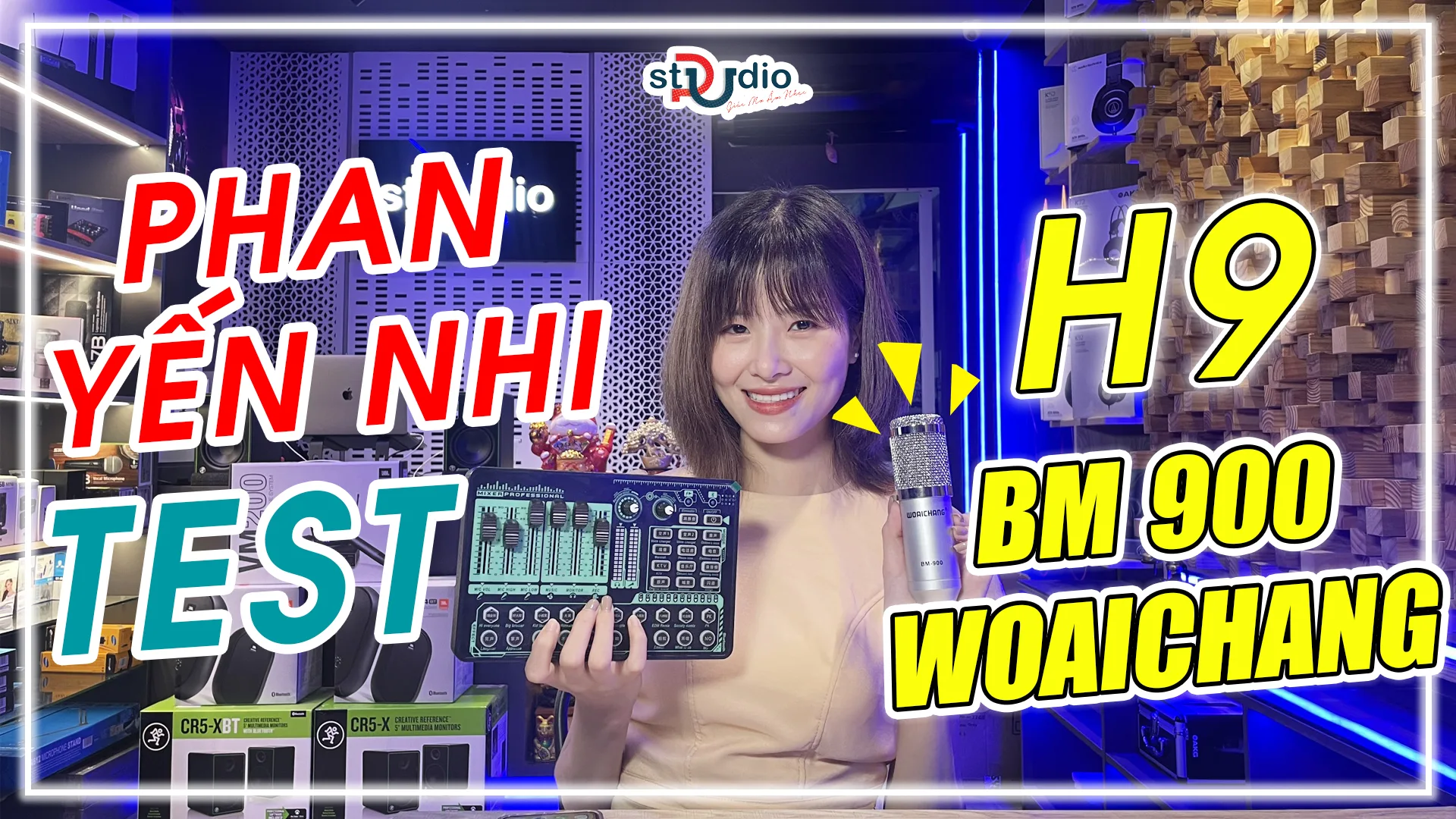 Test bộ livesream dưới 2 triệu | Sound card H9 Bluetooth Micro BM900 Woaichang cùng Phan Yến Nhi