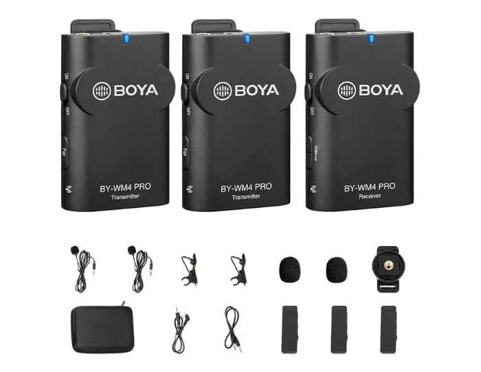 Micro thu âm Boya BY-WM4 Pro K2 - Micro cài áo không dây (2mic)