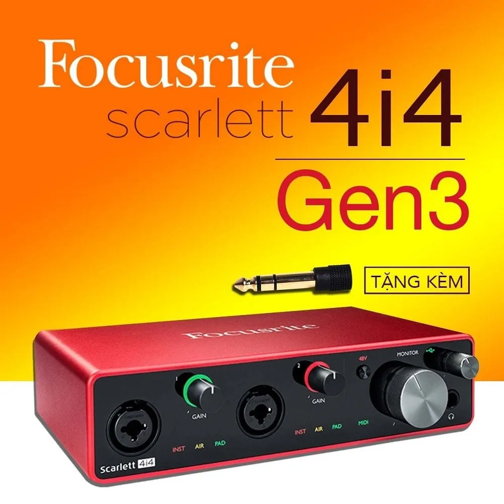 Sound card Focusrite Scarlett 4i4 3rd (Gen) - Sound card thu âm