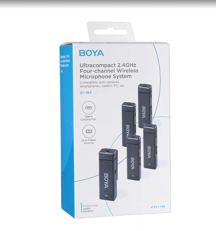 Microphone Boya BY-W4 - Micro cài áo không dây