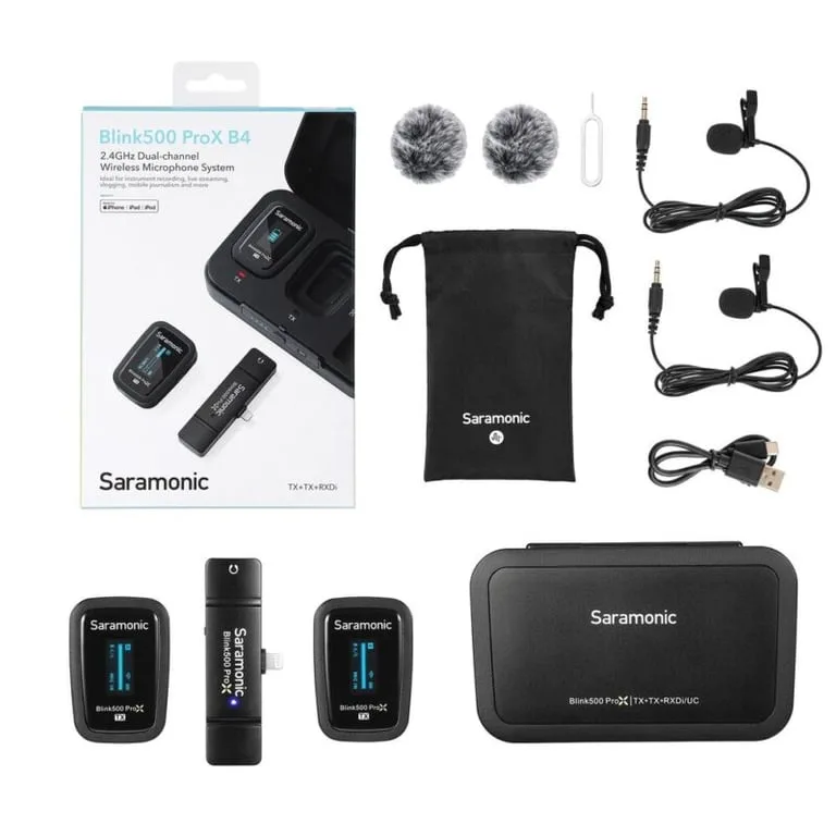 Bộ micro không dây Blink 500 ProX cổng Lightning (iOS) có hộp sạc SR-Blink500 ProX B4 (2TX+1RX)