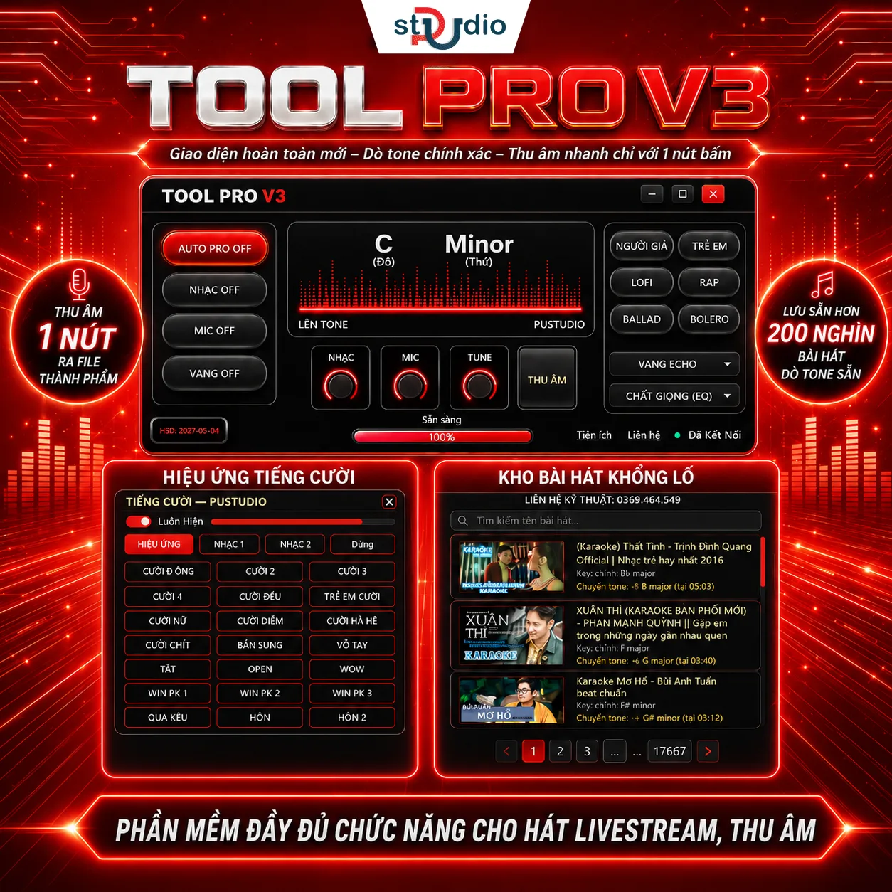 Cài Đặt ToolPro Hát Live Tự Động | AutoTune, Dò Tone Nhanh
