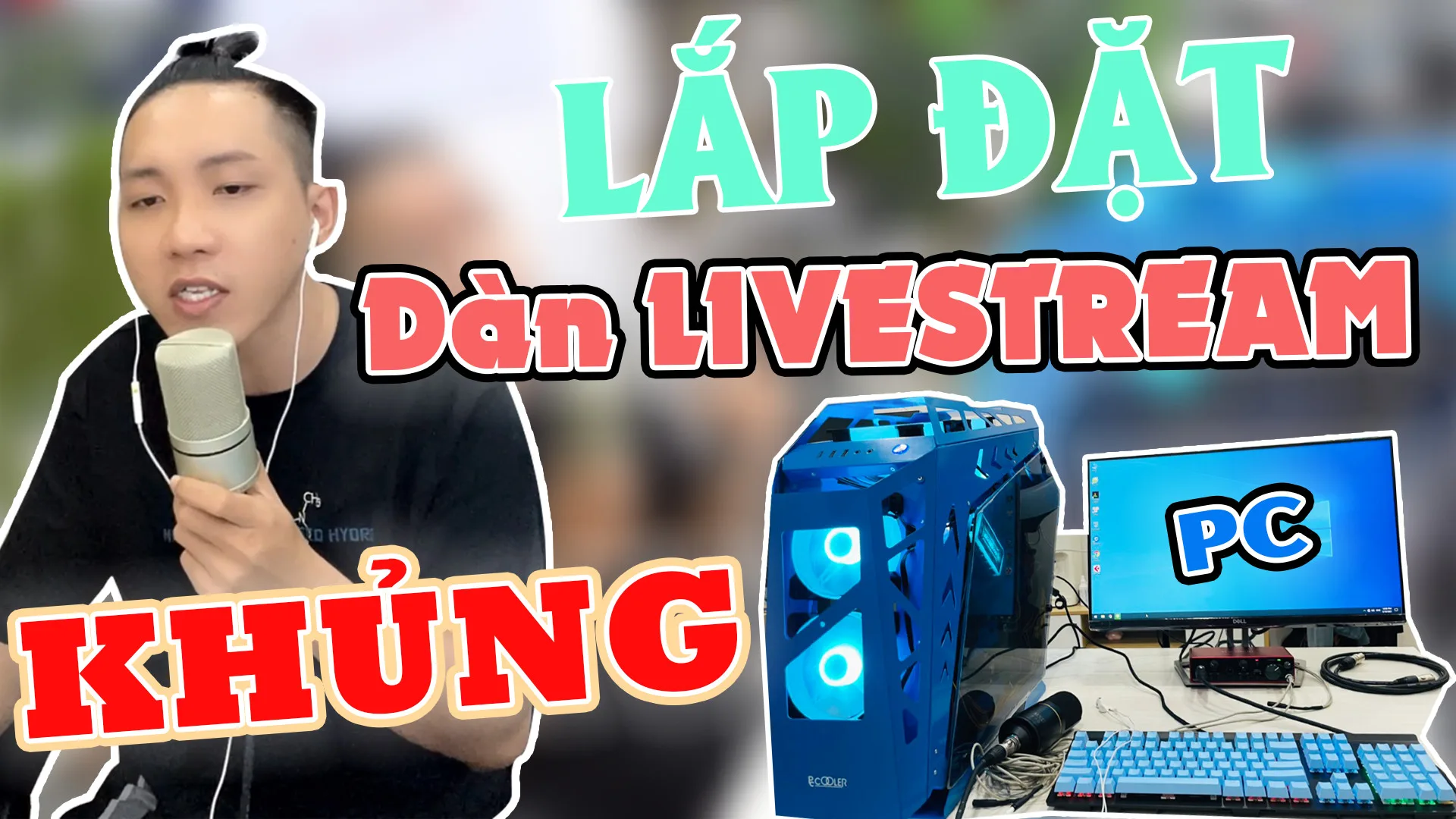 Buil Dàn PC khủng livestream bán hàng cực chất với Cam mịn da Focusrite 2i2 Micro thu âm MXL 990