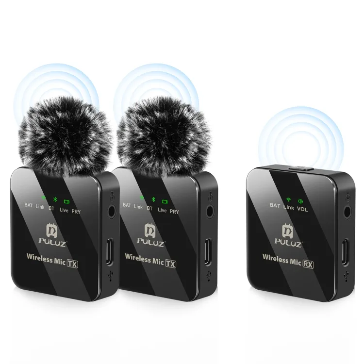 Micro cài áo PULUZ (1 RX + 1 TX) Micro cài áo không dây đa năng