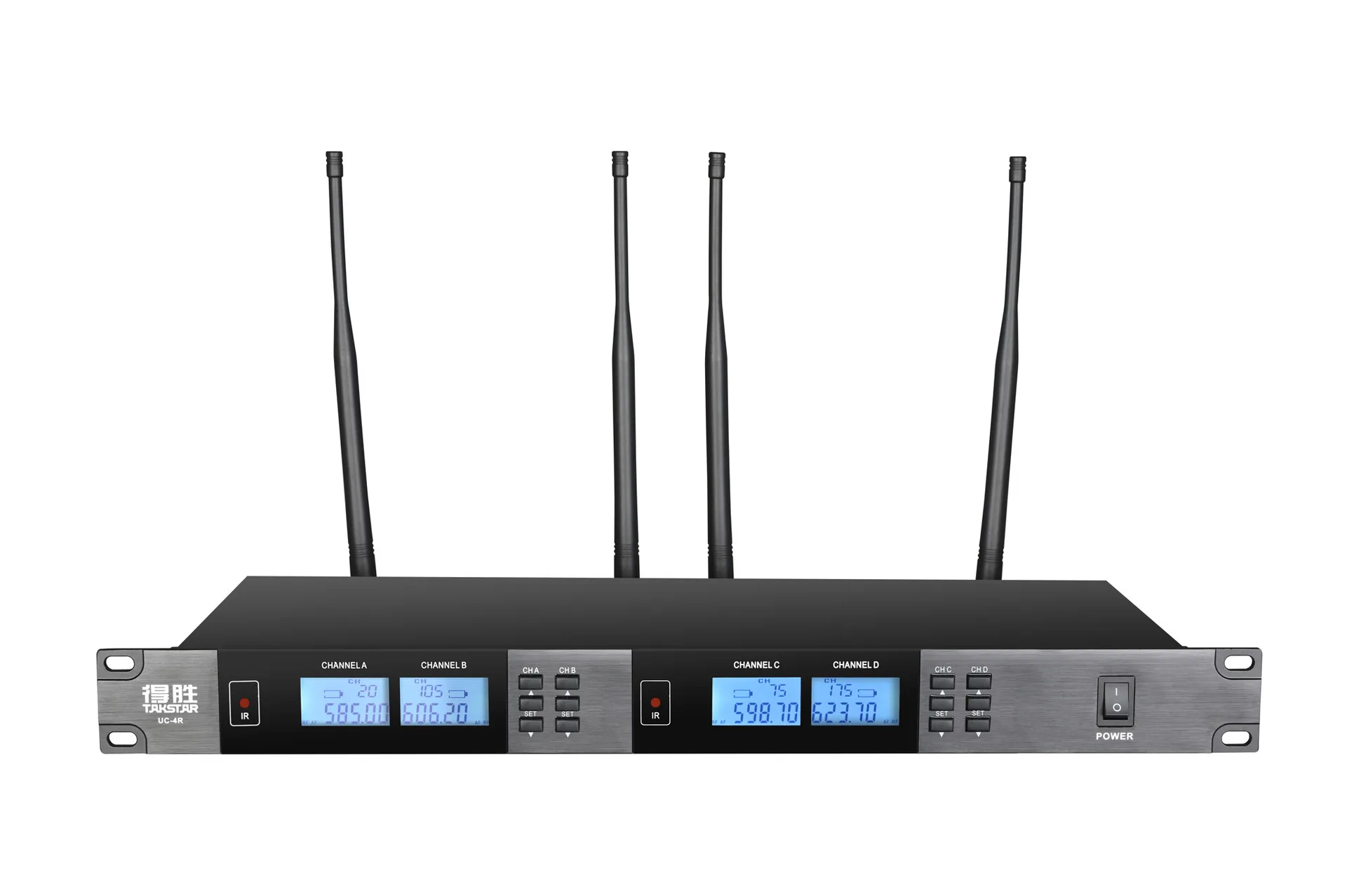 Takstar UC-4R - Bộ full Micro Không Dây UHF Cho Karaoke, Hội Nghị, Giảng Dạy, Phát Thanh Phạm Vi Thu 100m