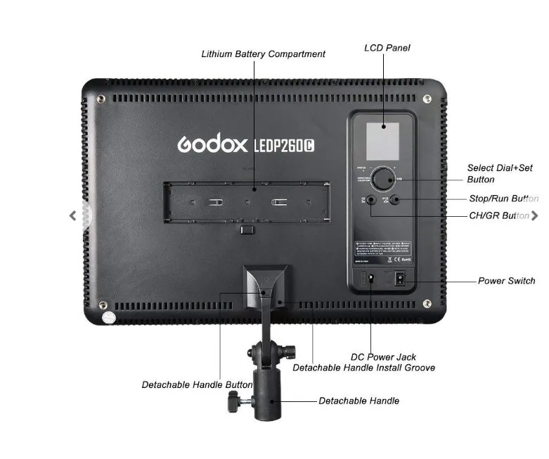 Đèn Led Godox P260C, Ánh Sáng Mịn Đèn Led