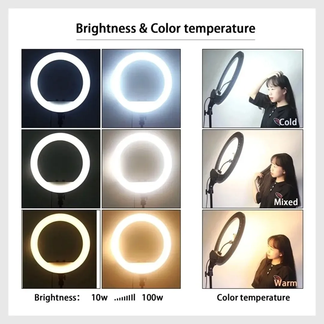 Đèn livestream có gương chiếu sáng chất lượng cao - Đường kính 45cm