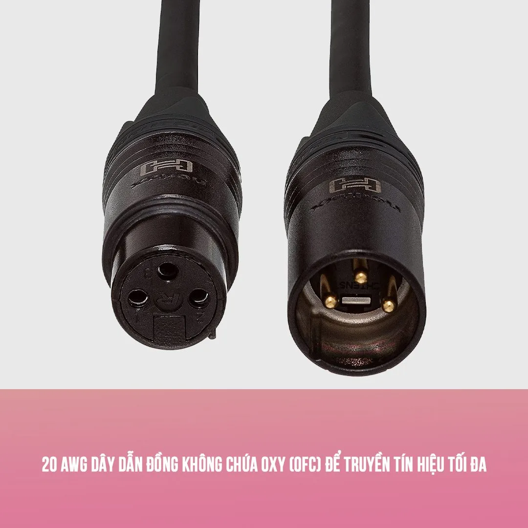 Cáp Micro Canon - HOSA edge microphone cable neutrik xlr3f to xlr3m (6M)