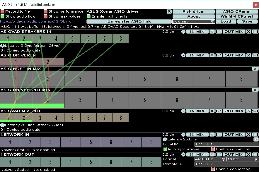 ASIO Link by O Deus Audio - Mix WDM Audio Into ASIO And Send To Net Application