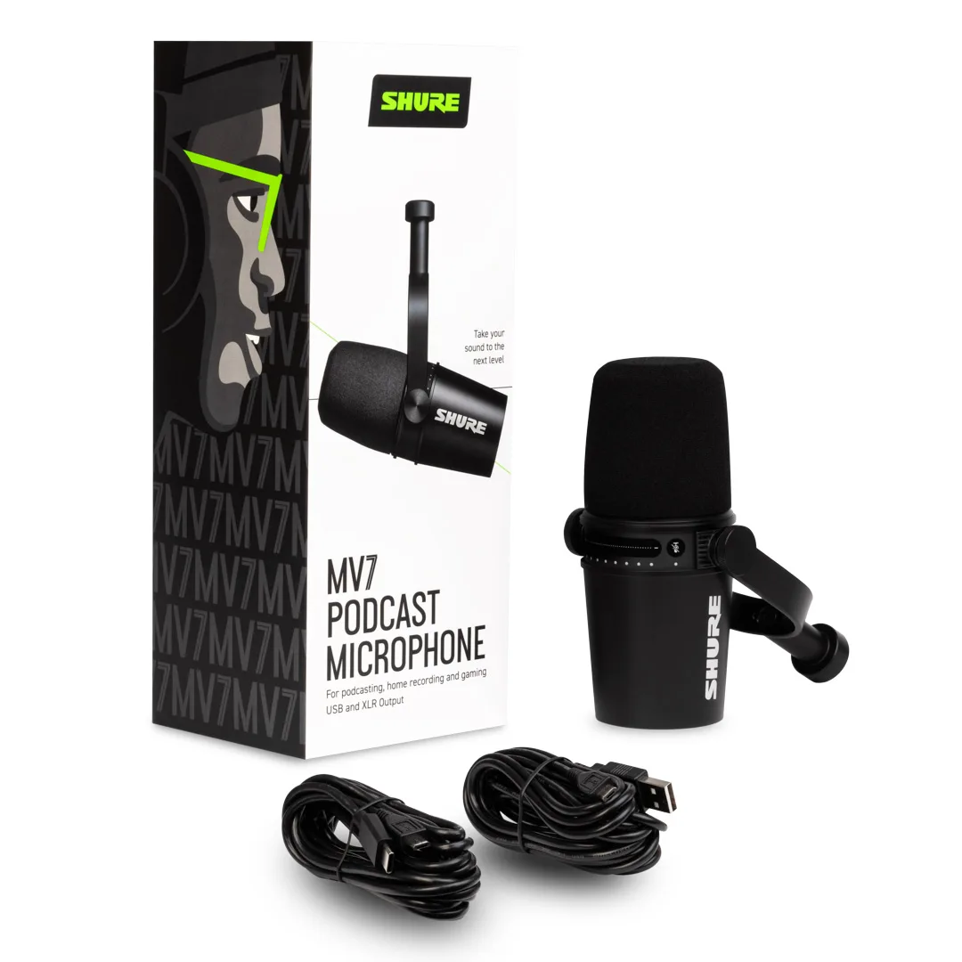 Micro Shure MV7-S Thu Âm Podcast Dynamic