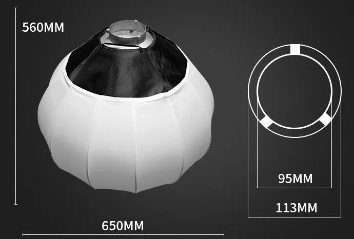 Softbox Cầu Jinbel 65cm, Softbox Đèn Led Chính Hãng