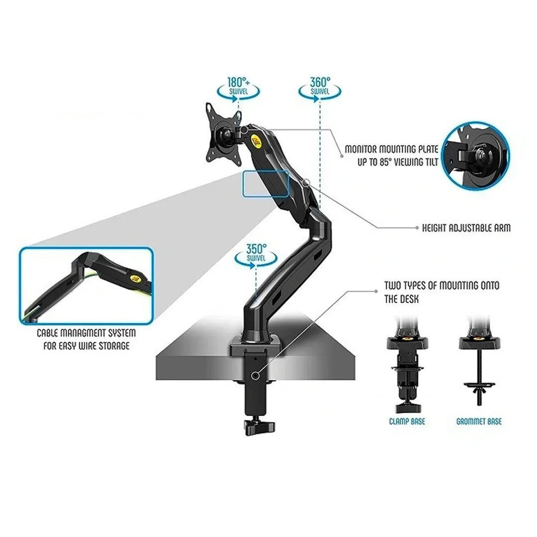 Tay arm màn hình F80 - 27 inch NB chính hãng