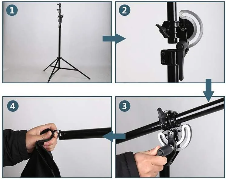 Bộ Tay Boom Treo Đèn 4M, Thiết Bị Gắn Micro Và Máy Ảnh