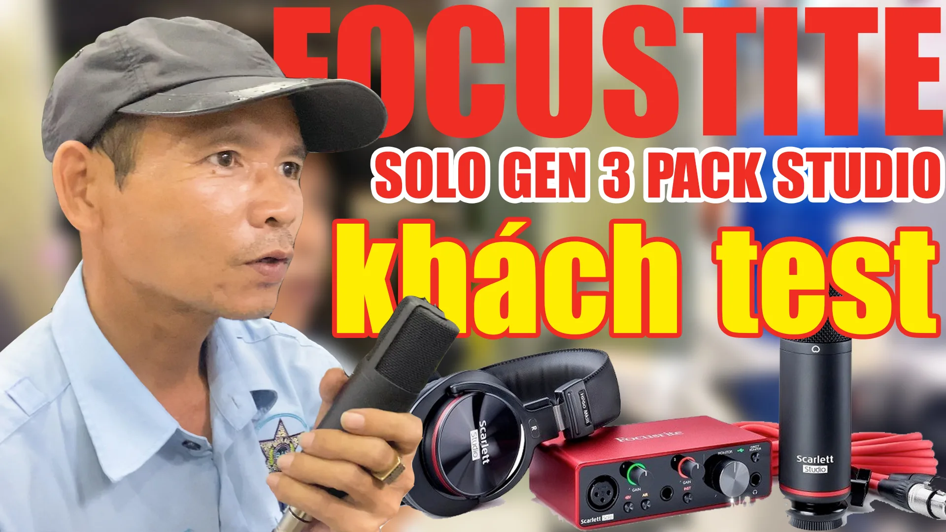 KHÁCH TEST BỘ THU ÂM focusrite scarlett solo gen 3 STUDIO PACK với phần mềm cubase 10 autotune
