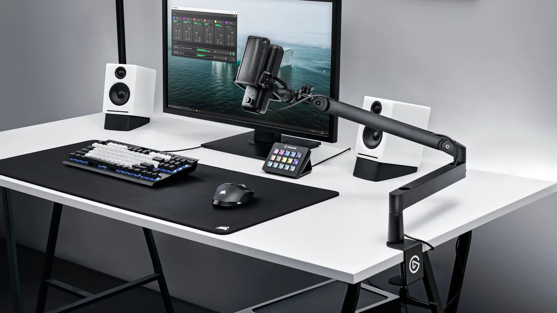 Gậy đỡ Elgato Wave Mic ARM LP, chân ARM cho Đèn, Microphone kẹp bàn