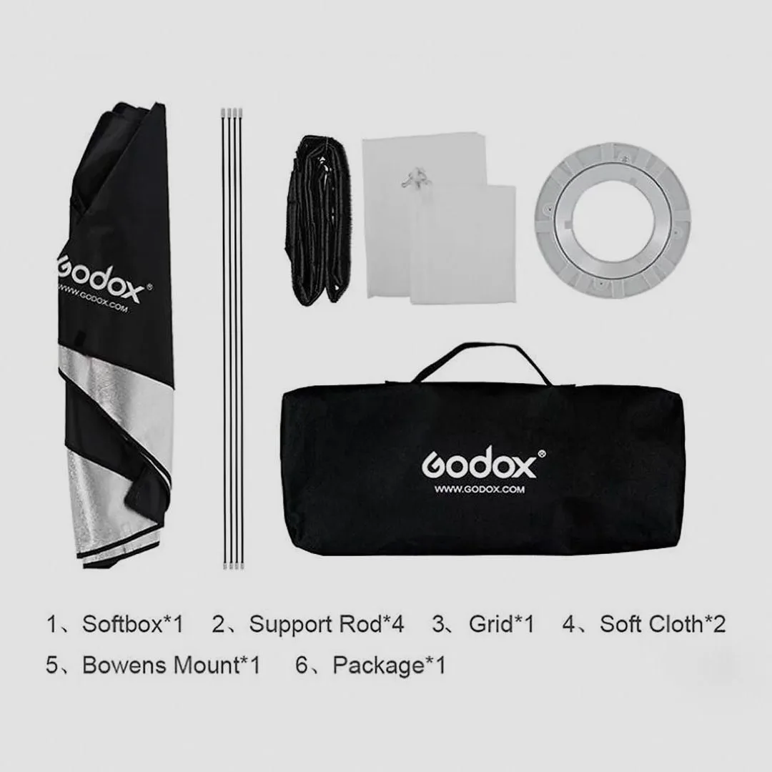 Softbox Tổ Ong Godox 22X90, Lồng toả sáng cho đèn