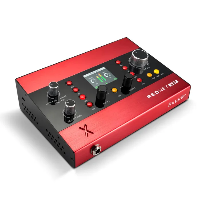 focusrite-rednet-x2p-2x2-dante-audio-interface-with-red-evolution-mic-preamps