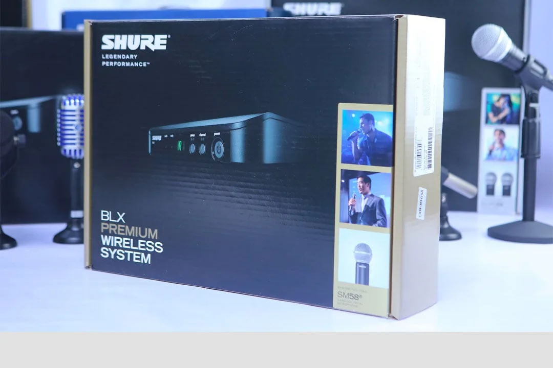 Bộ thu và phát kèm micro không dây Shure BLX24A/SM58 - Micro không dây cầm tay (1mic)