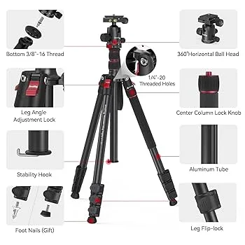 SmallRig 3935 - Aluminum Camera Tripod CT-10