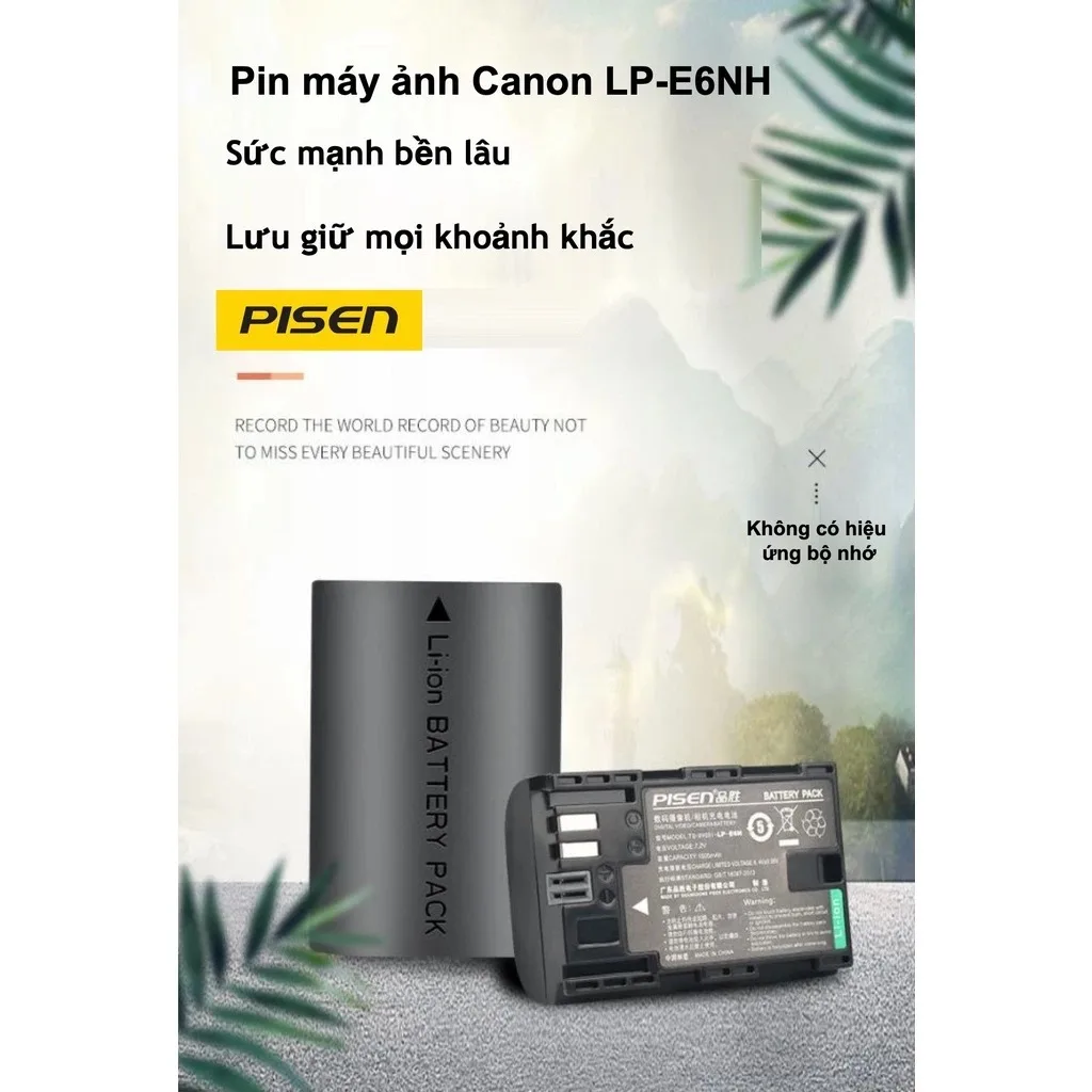 Pin Máy Ảnh Pisen Canon LP-E6N