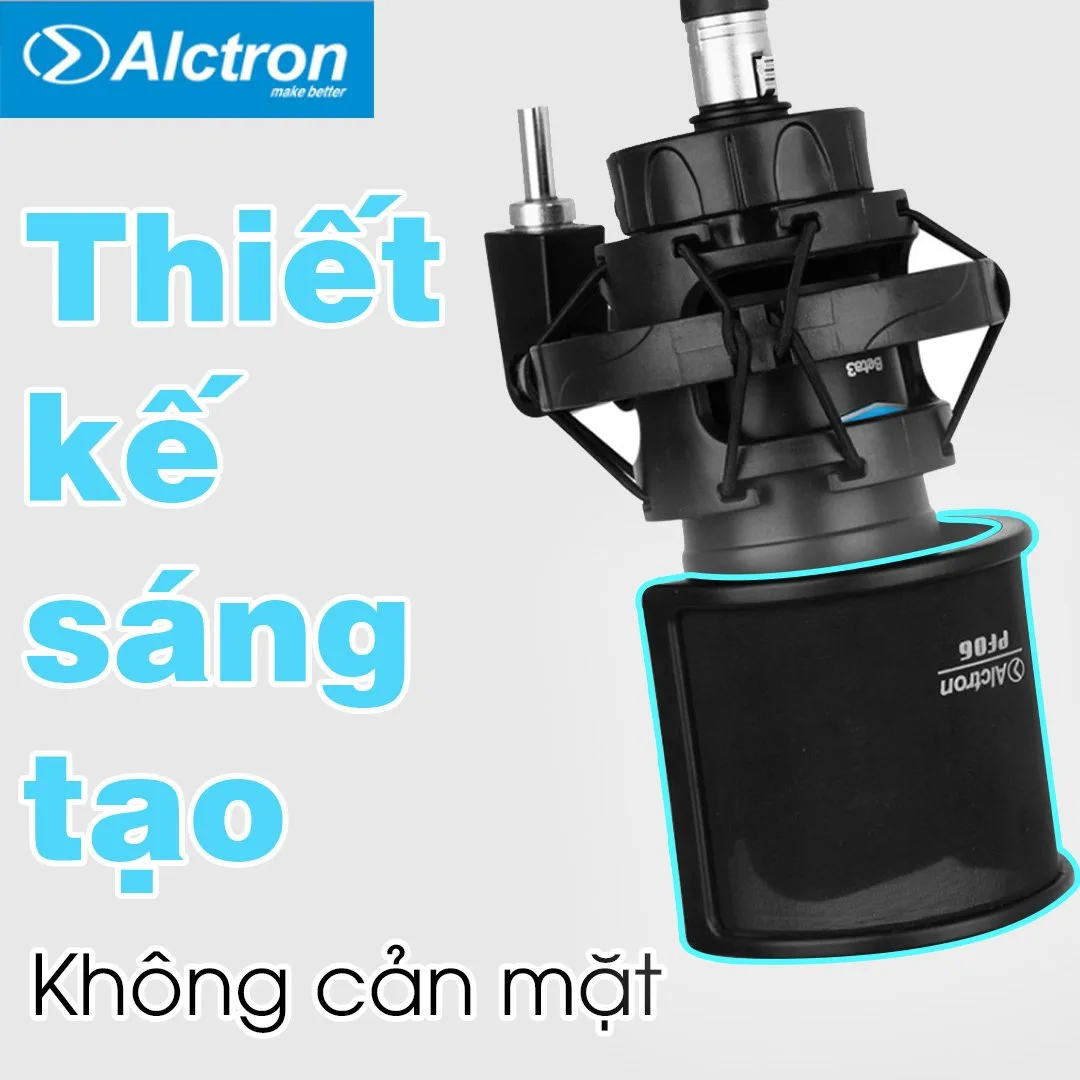 Màng lọc âm Alctron PF06 - Màng lọc âm mini chụp trước micro thu âm