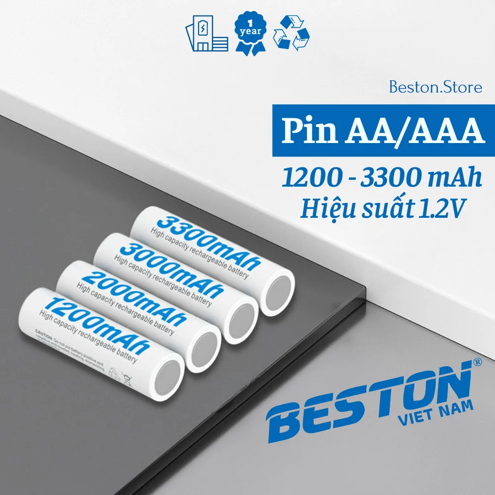 Pin sạc Beston AA 1.2V Ni-MH 3000mAH 4 pin