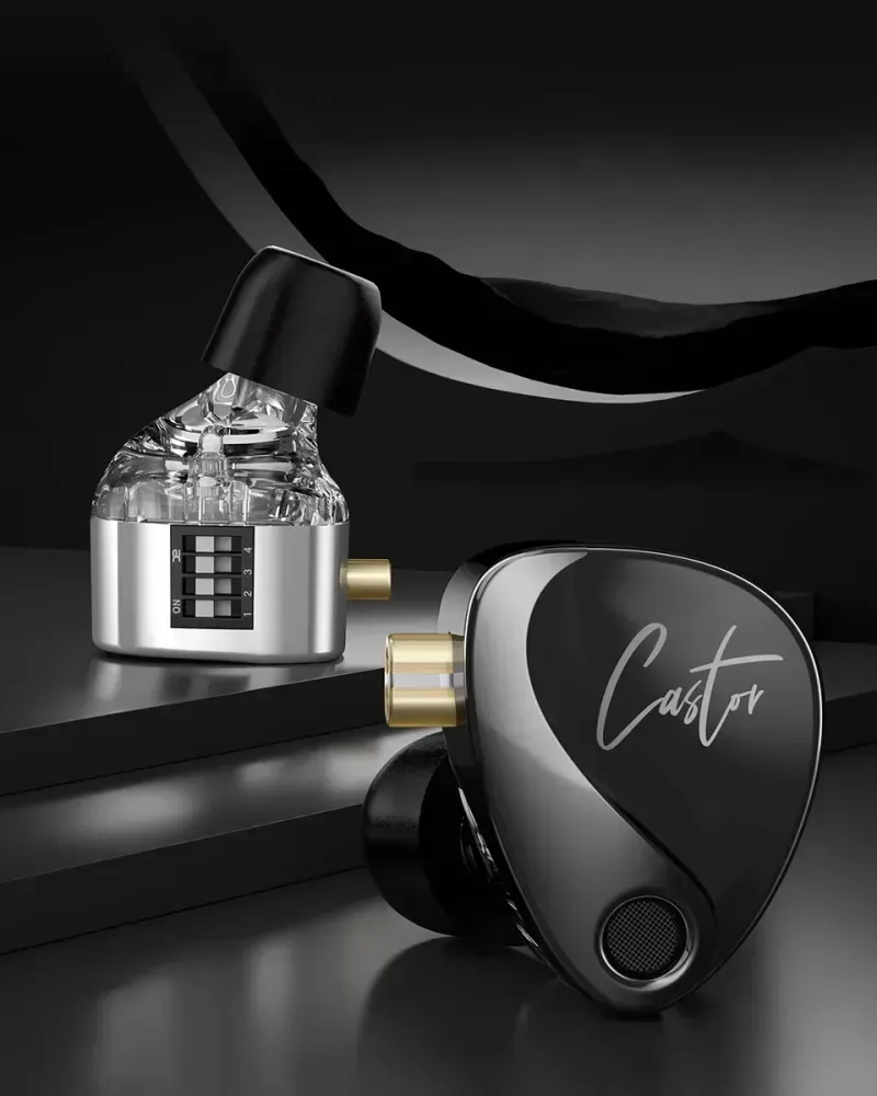Tai nghe KZ Castor | Tai nghe nhét tai livestream ( In ear ) Silver