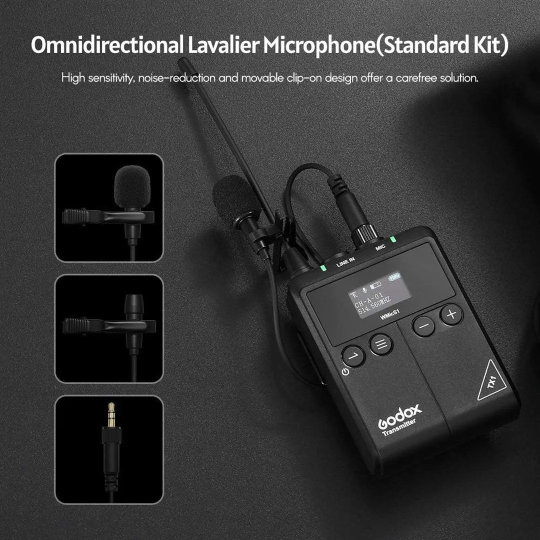 Microphone không dây Godox WMicS1 Kit 2