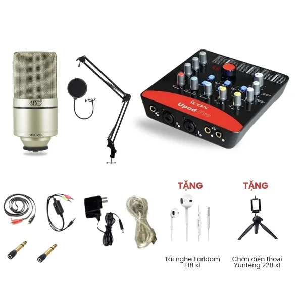 Bộ livestream Icon Upod Pro Micro thu âm MXL 990 HE