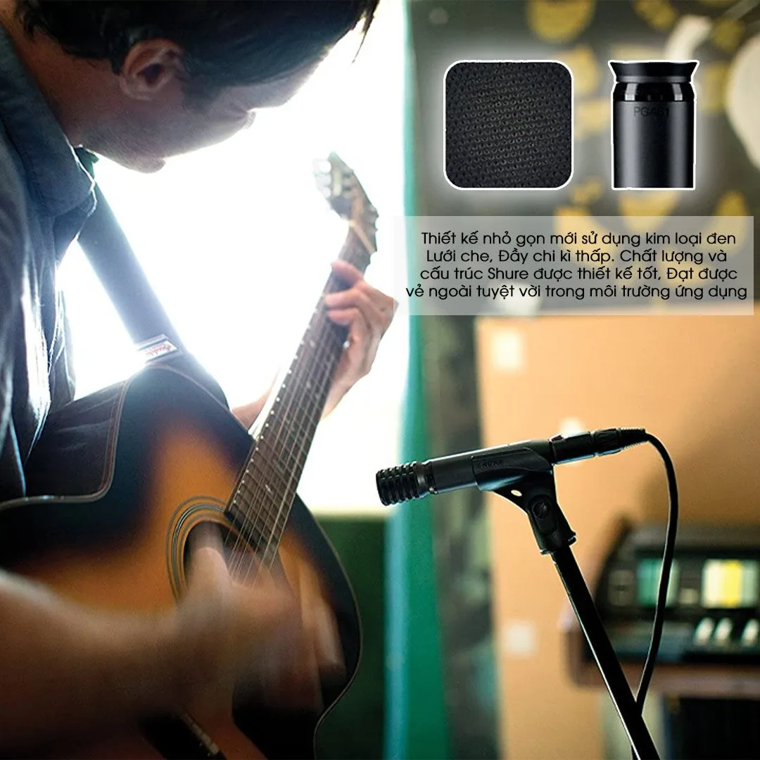 Micro thu âm nhạc cụ Shure PGA81-LC Cardiod Condenser