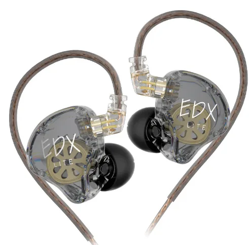 Tai nghe KZ-EDX Lite trong suốt Tai nghe nhét tai livestream ( In ear ) grey