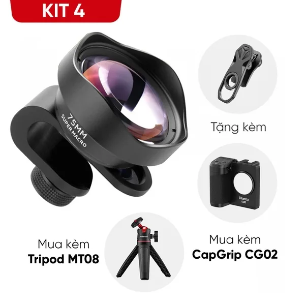 Ulanzi 75mm Lens super macro Ống kính chụp cận cảnh cho điện thoại