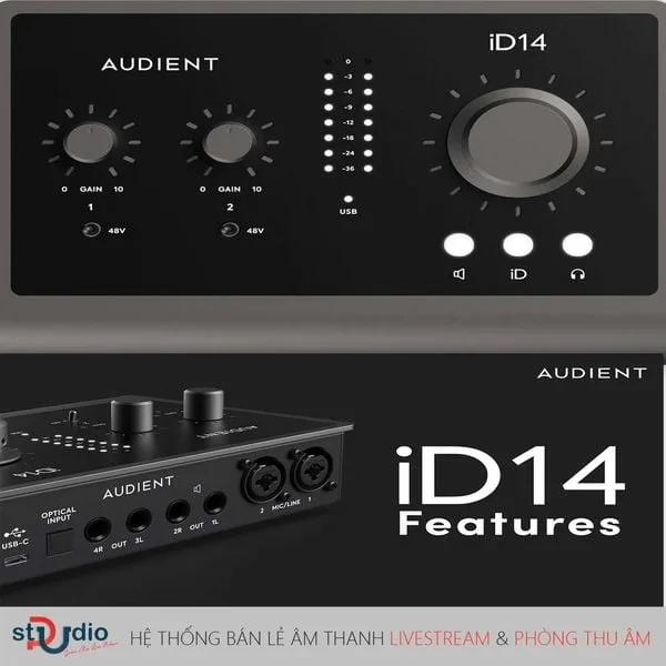 sound card thu âm audient iD 14
