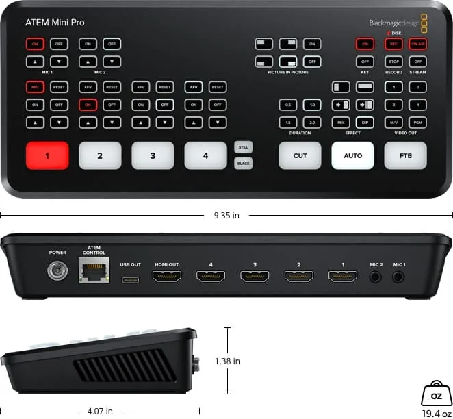 Bàn trộn hình ảnh Blackmagic ATEM Mini Pro