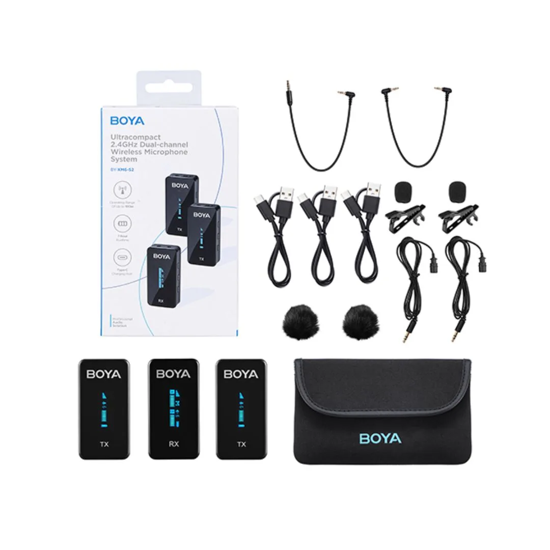 Microphone BOYA BY-XM6 K2 - Micro cài áo không dây