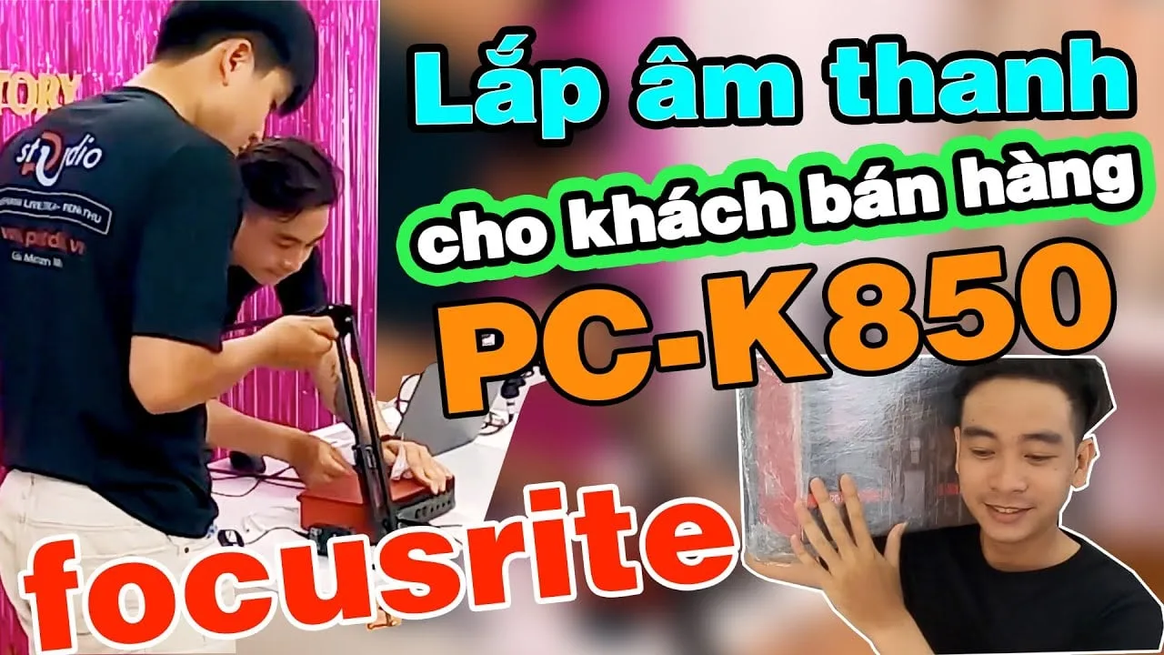 ✅ Lắp bộ livestream bán hàng cho hệ thống Spa 2 Micro Takstar PC-K850 và Focusrite Scarlett 18i8