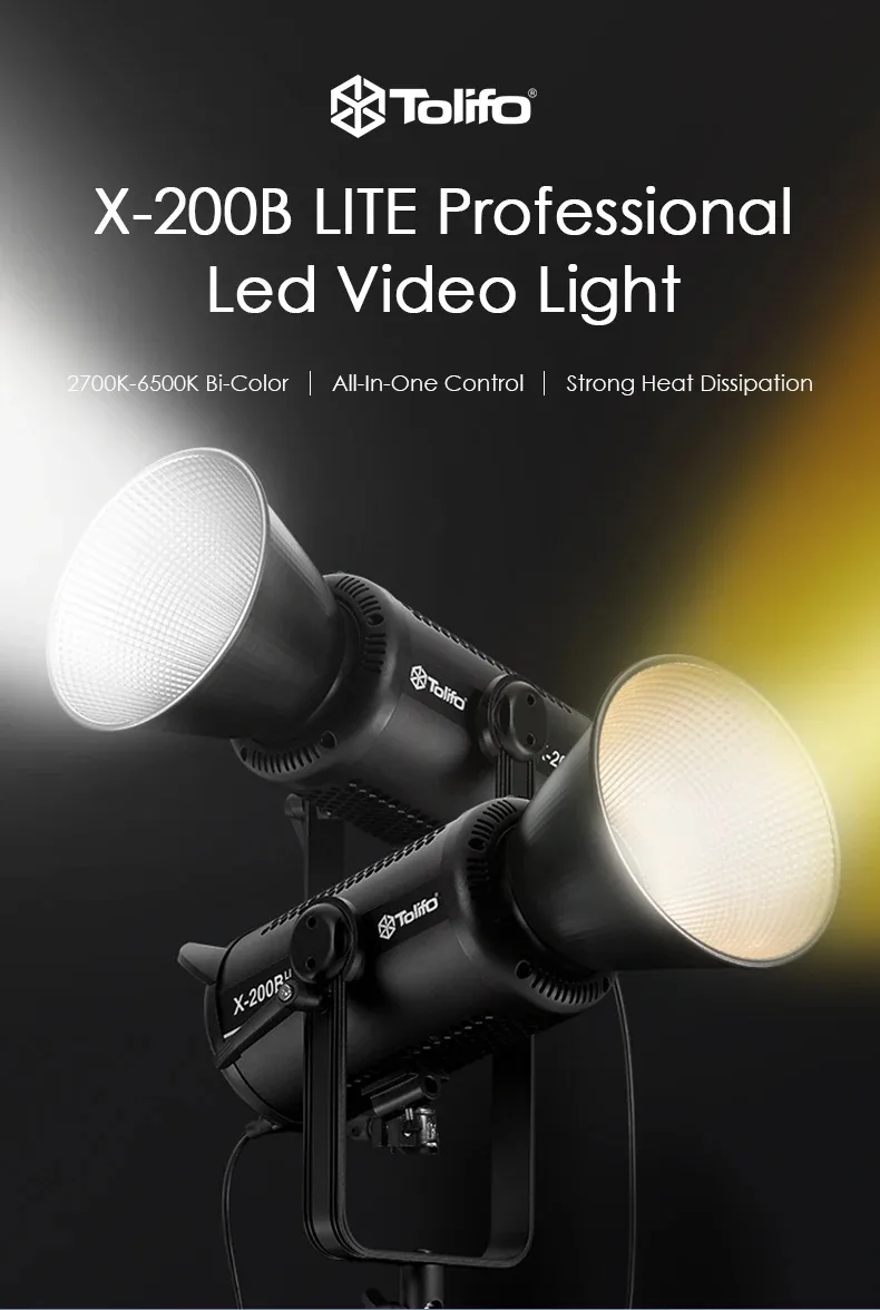 Đèn Led Tolifo X-200B Lite 2700K-6500K - 215W