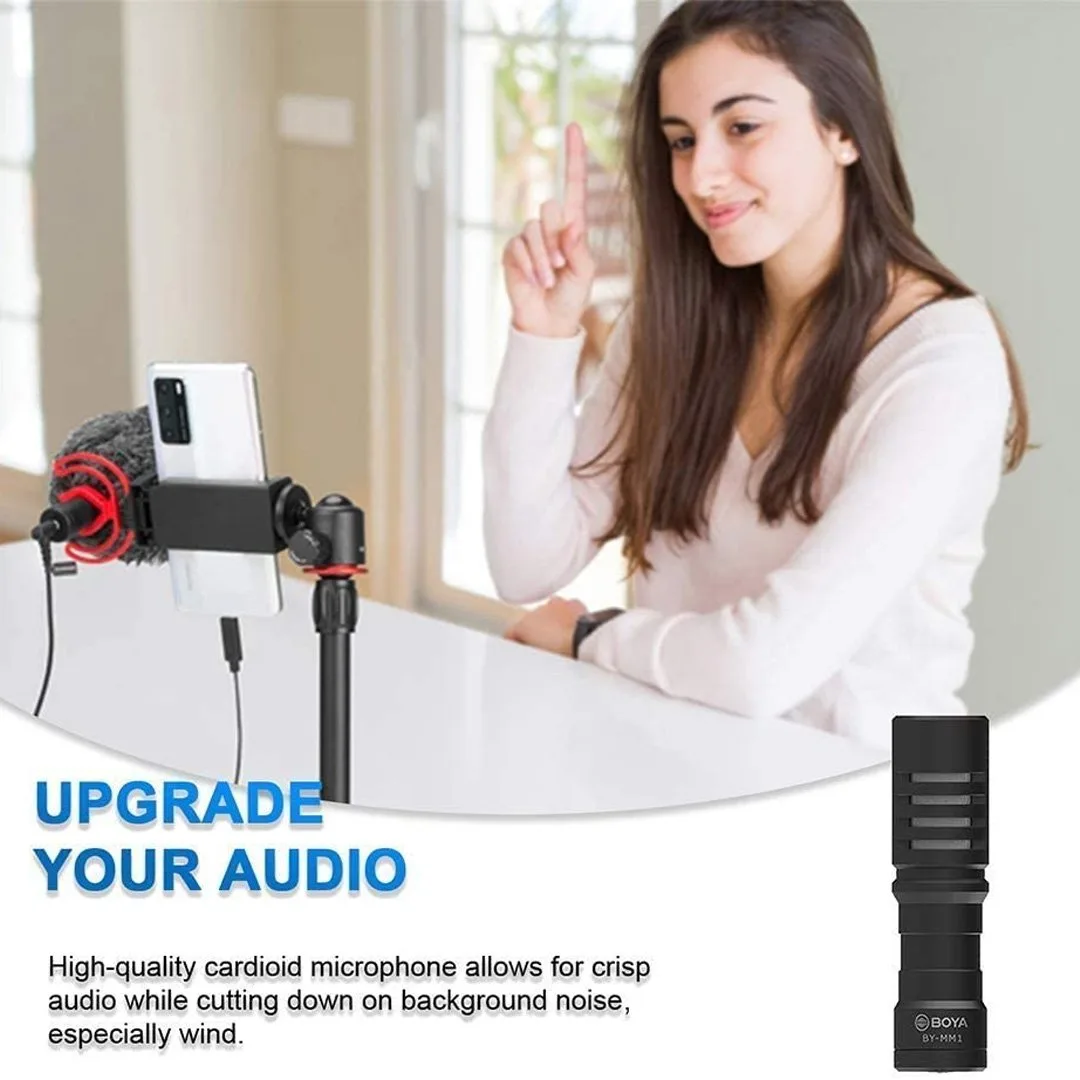 Combo Micro Thu Âm Boya By-VG330 - Micro dành cho điện thoại