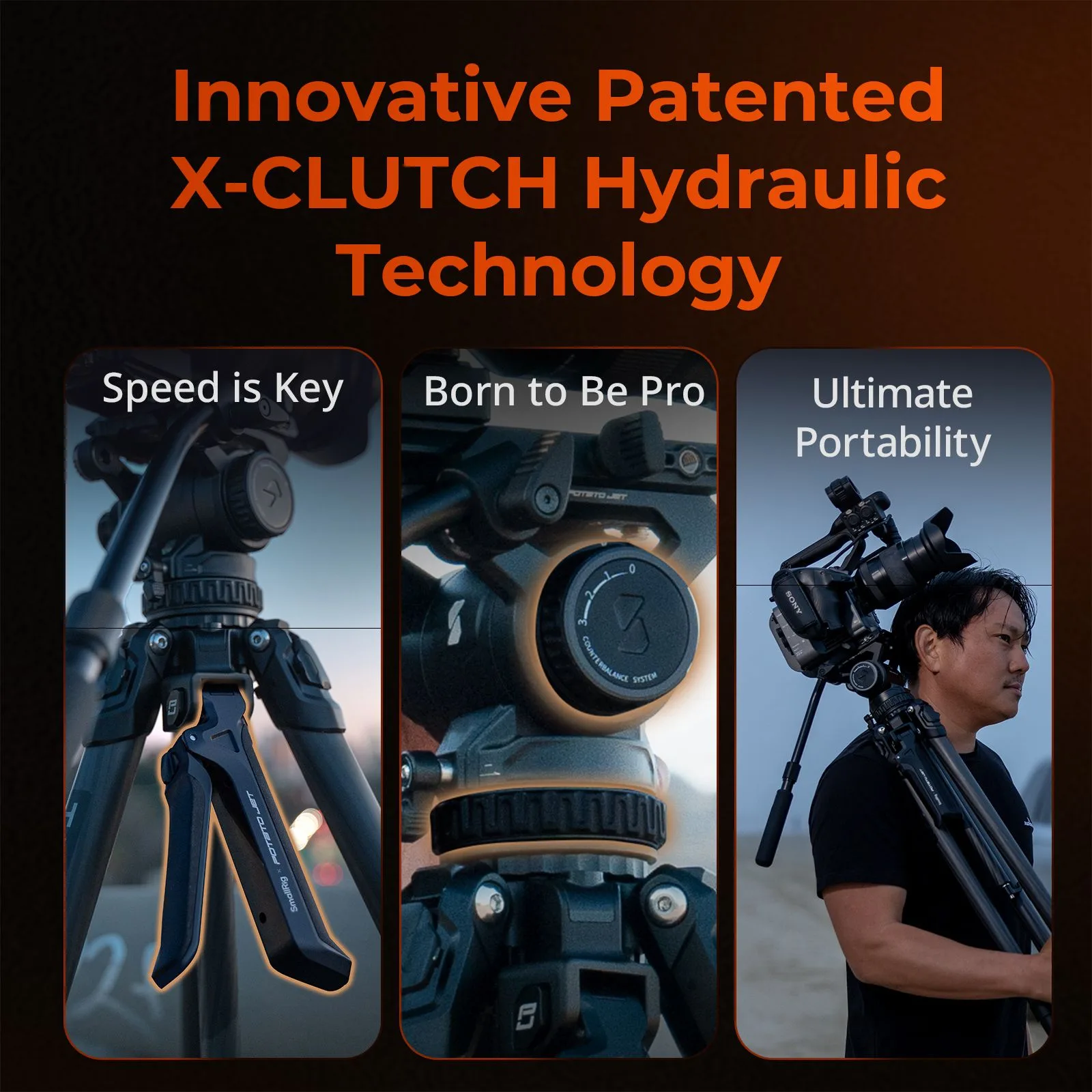 SmallRig x Potato Jet TRIBEX Hydraulic Carbon Firber Tripod Kit