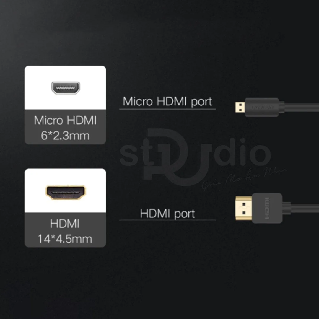 Dây Cáp Ugreen Micro HDMI to HDMI 30102 (1,5M)