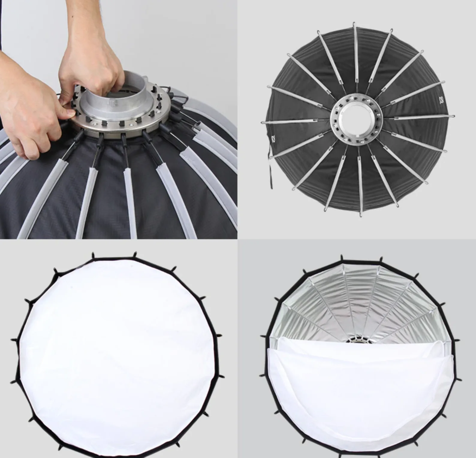Softbox Parabolic Tháo Ráp Nhanh Triopo KP2 90 Gird Tổ Ong