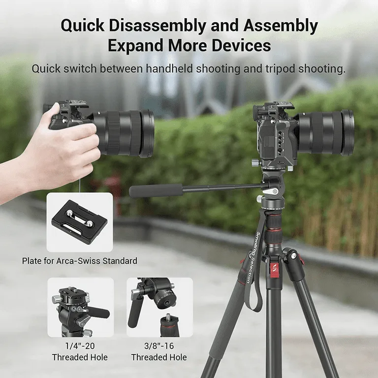 SmallRig Lightweight Fluid Video Head 3457B