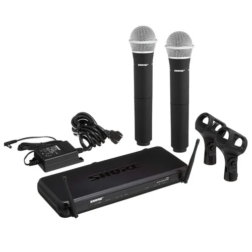 Bộ thu và phát kèm micro không dây Shure BLX288A/PG58 - Micro không dây cầm tay (2mic)