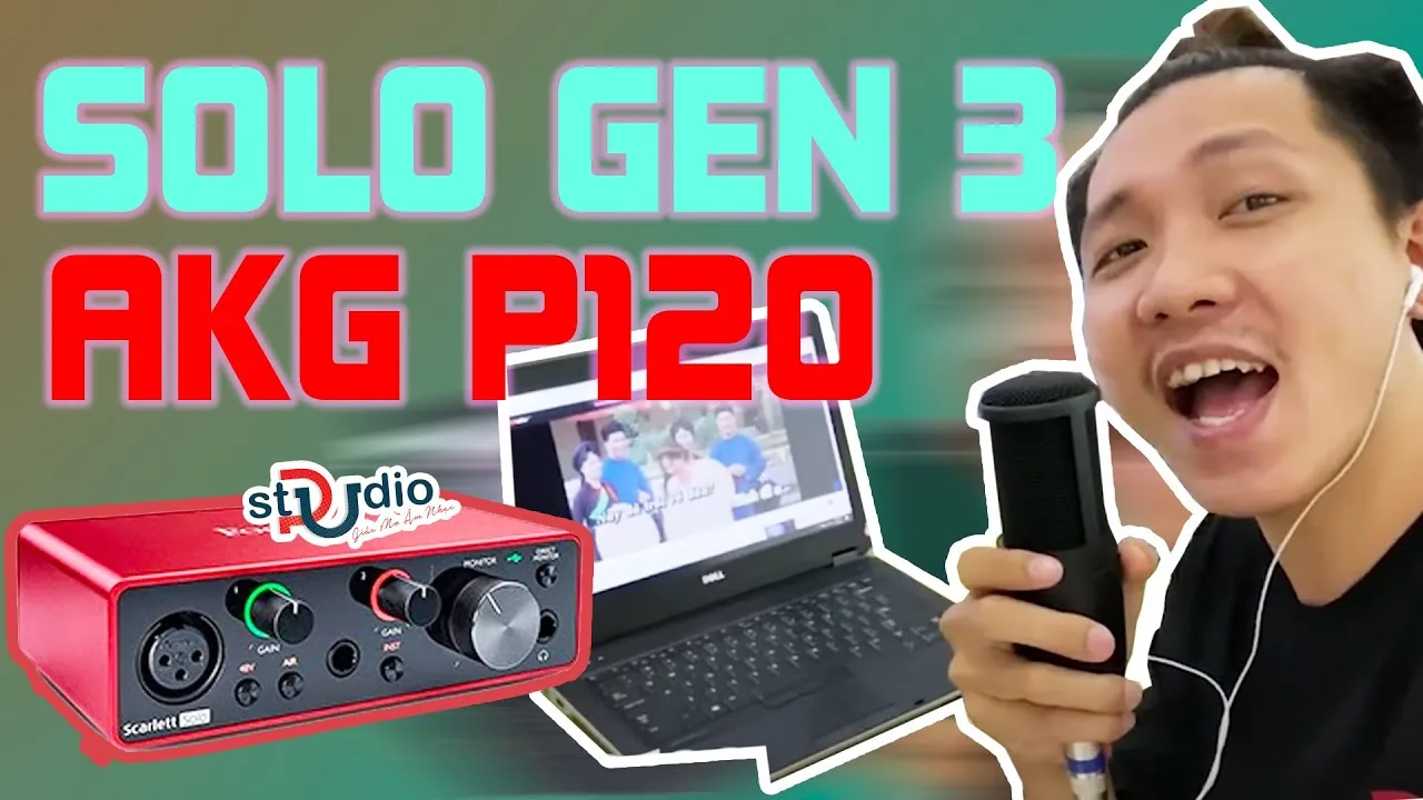 bộ thu âm FOCUSRITE SOLO GEN 3 MICRO AKG P120 THU ÂM MINI TẠI NHÀ AUTOTUNE CUBASE 10 quá đỉnh