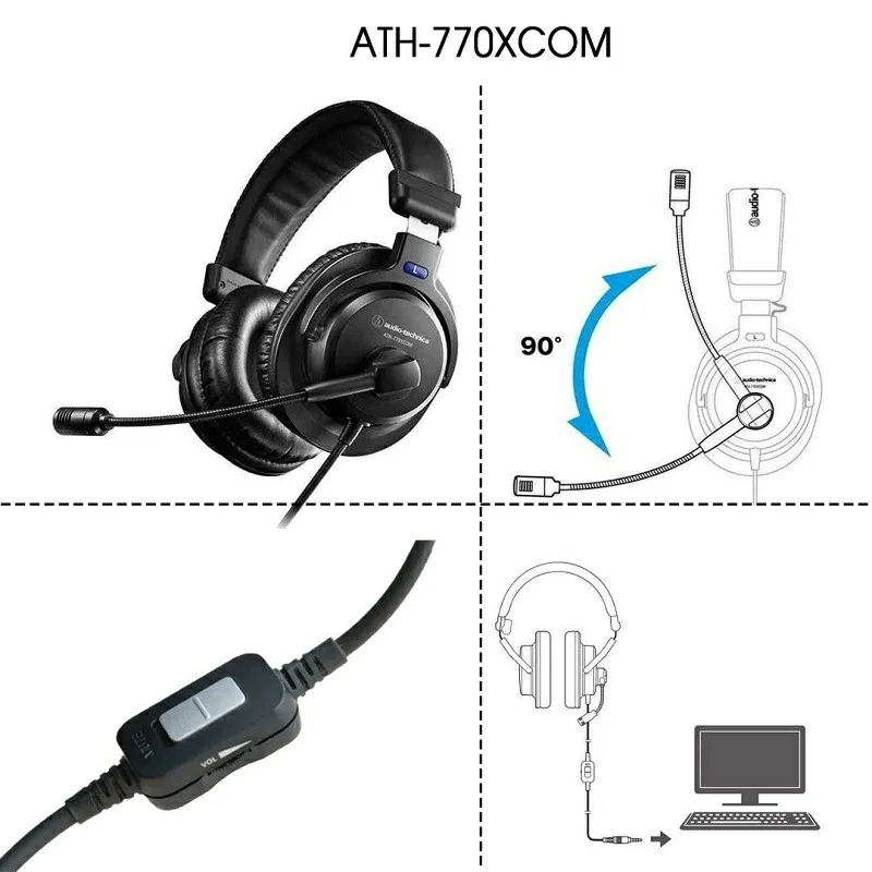 Tai nghe Gaming Stereo Audio-Technica ATH-770XCOM - Tai nghe có Mic