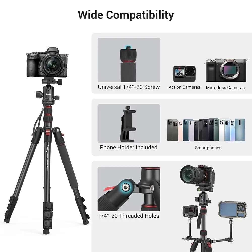 SmallRig 3935 - Aluminum Camera Tripod CT-10