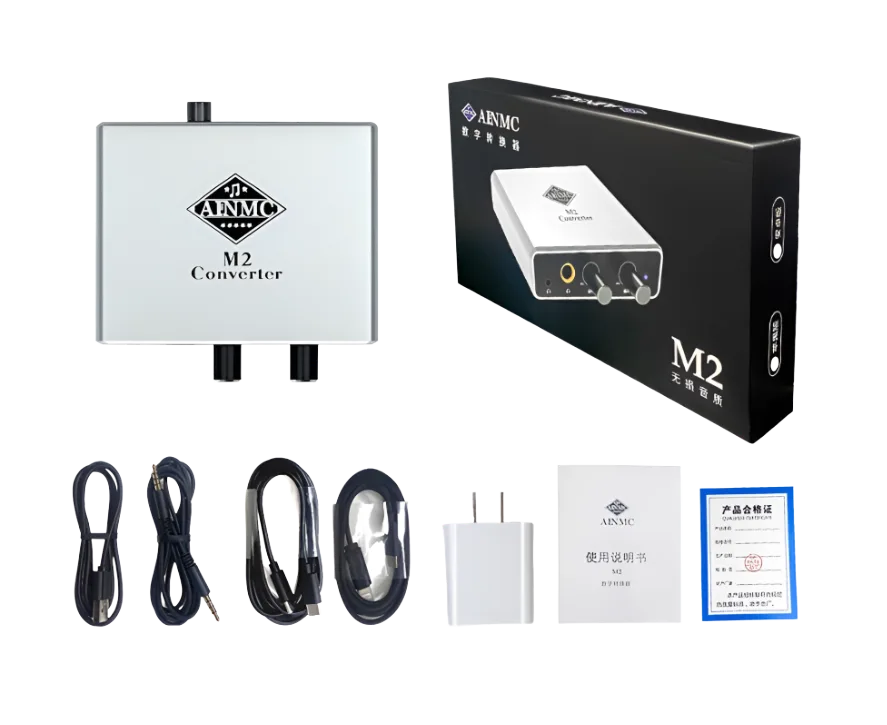 Box Livestream Stereo M2 AINMC 24bit - Dây livestream vừa sạc vừa live cho IOS/Androi Đa năng