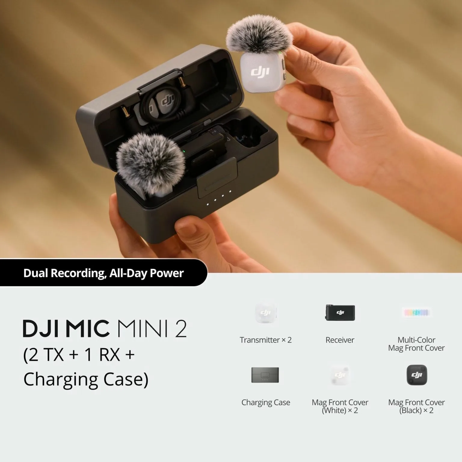 Microphone DJI Mic Mini 2 ( 2 TX + 1 RX + Charging Case )